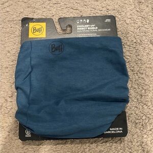 New BUFF Adult Lightweight Coolnet UV Insect Shield Neck Gaiter Headband Blue